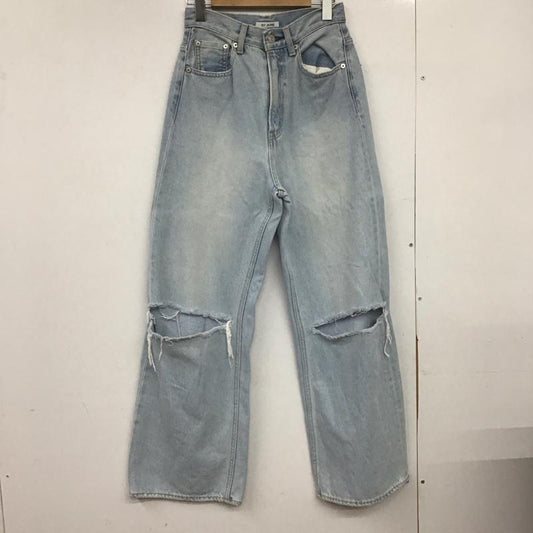 スライ SLY パンツ デニム、ジーンズ 039GSN11-4910 ダメージ加工デニムパンツ 1 無地 水色 / ライトブルー /  レディース USED 古着 中古 10148699