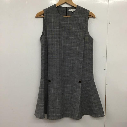 ザラ ZARA ワンピース ミニスカート S チェック 灰 / グレー /  レディース USED 古着 中古 10148707