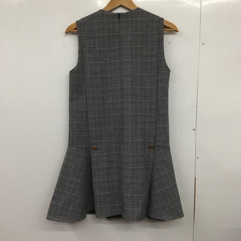 ザラ ZARA ワンピース ミニスカート S チェック 灰 / グレー /  レディース USED 古着 中古 10148707