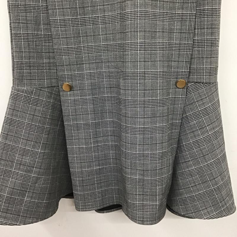 ザラ ZARA ワンピース ミニスカート S チェック 灰 / グレー /  レディース USED 古着 中古 10148707