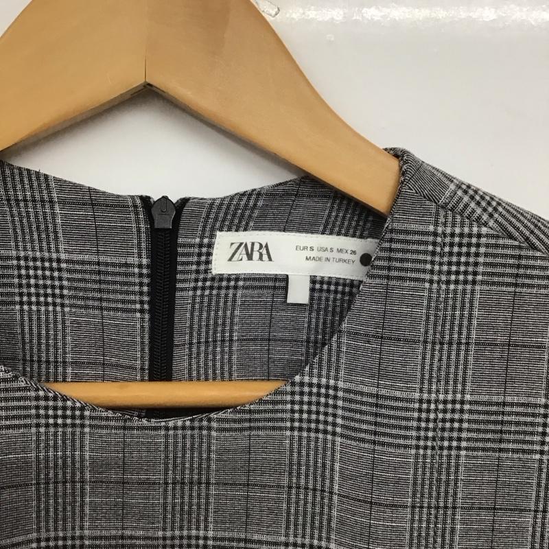 ザラ ZARA ワンピース ミニスカート S チェック 灰 / グレー /  レディース USED 古着 中古 10148707