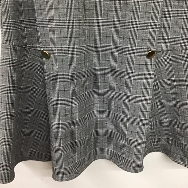 ザラ ZARA ワンピース ミニスカート S チェック 灰 / グレー /  レディース USED 古着 中古 10148707