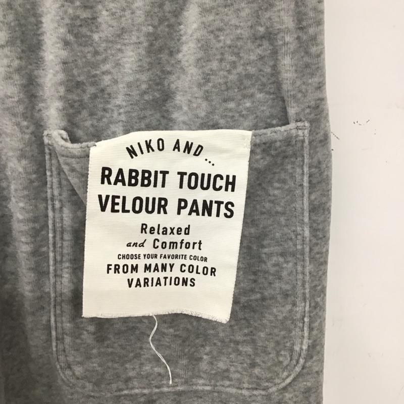 ニコアンド niko and... ボトムス ボトムス NKN46511AD 2WAYラビットベロアパンツ M 無地 灰 / グレー /  レディース USED 古着 中古 10148721