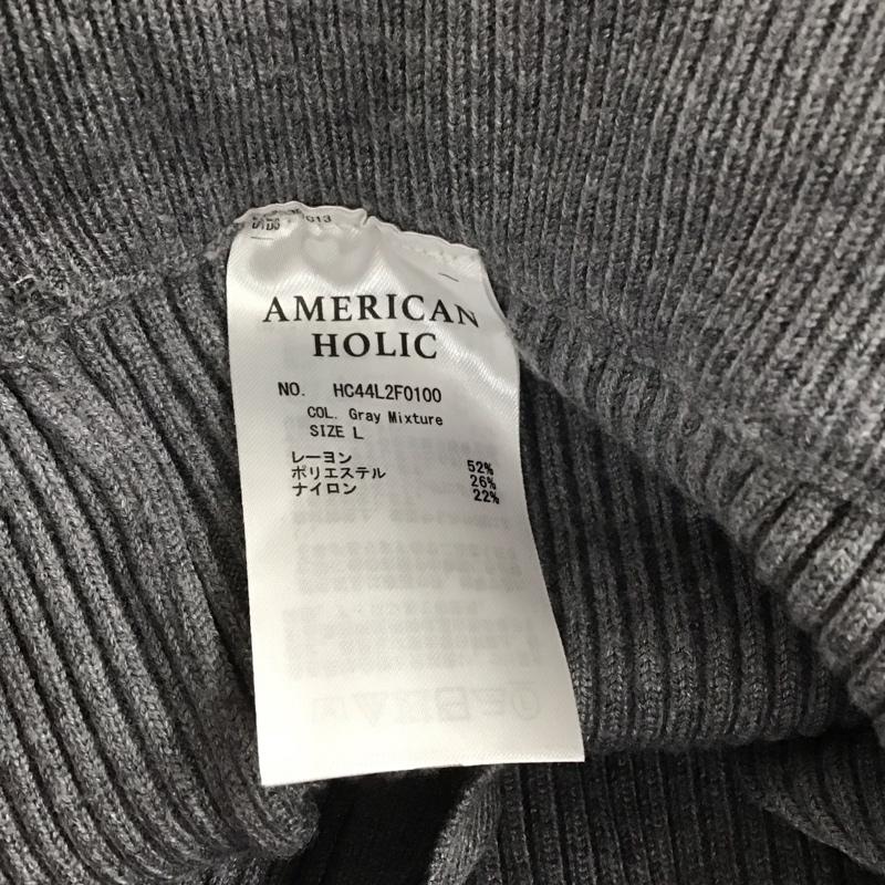 アメリカンホリック AMERICAN HOLIC ボトムス ボトムス ニットパンツ L 無地 灰 / グレー /  レディース USED 古着 中古 10148730