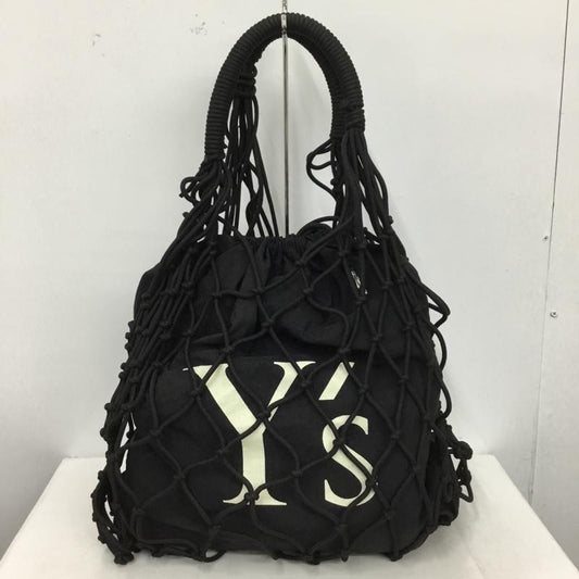 ワイズ Y s トートバッグ トートバッグ YP-I18-996 ポリエステルコードロゴニットバッグ ロゴ、文字 黒 / ブラック /  メンズ USED 古着 中古 10148743