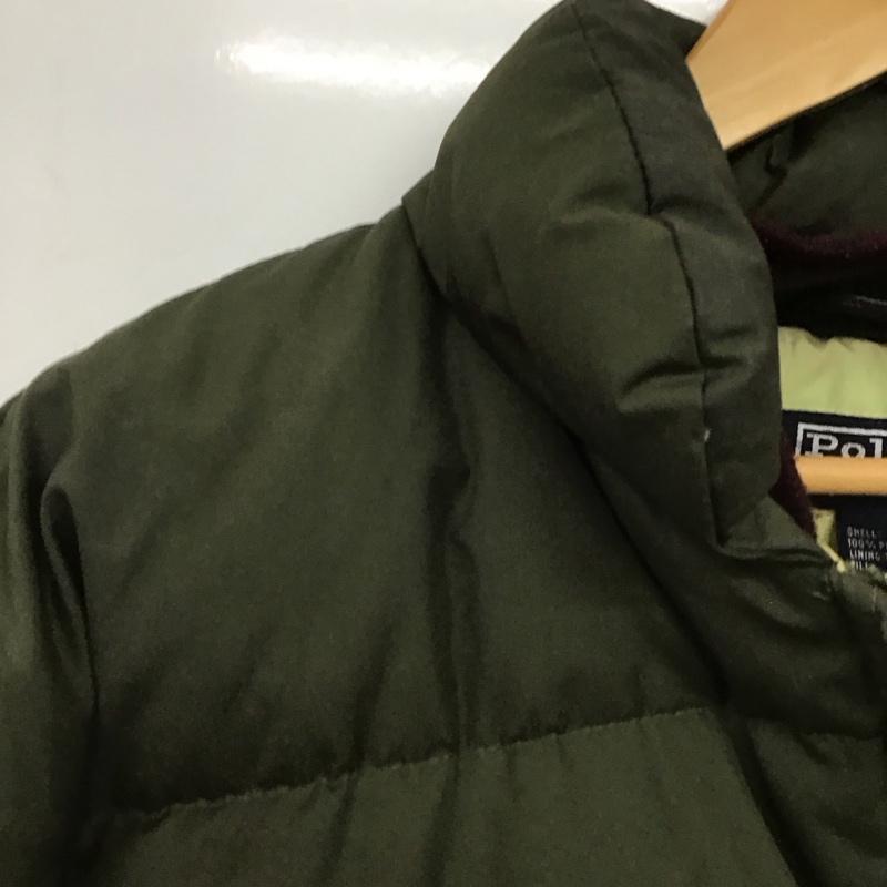 ポロバイラルフローレン Polo by RALPH LAUREN ジャケット、上着 ジャンパー、ブルゾン ジップアップダウンジャケット アウター L ロゴ、文字 カーキ / カーキ /  メンズ USED 古着 中古 10148757