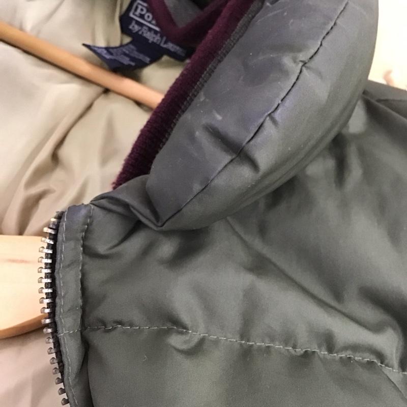 ポロバイラルフローレン Polo by RALPH LAUREN ジャケット、上着 ジャンパー、ブルゾン ジップアップダウンジャケット アウター L ロゴ、文字 カーキ / カーキ /  メンズ USED 古着 中古 10148757