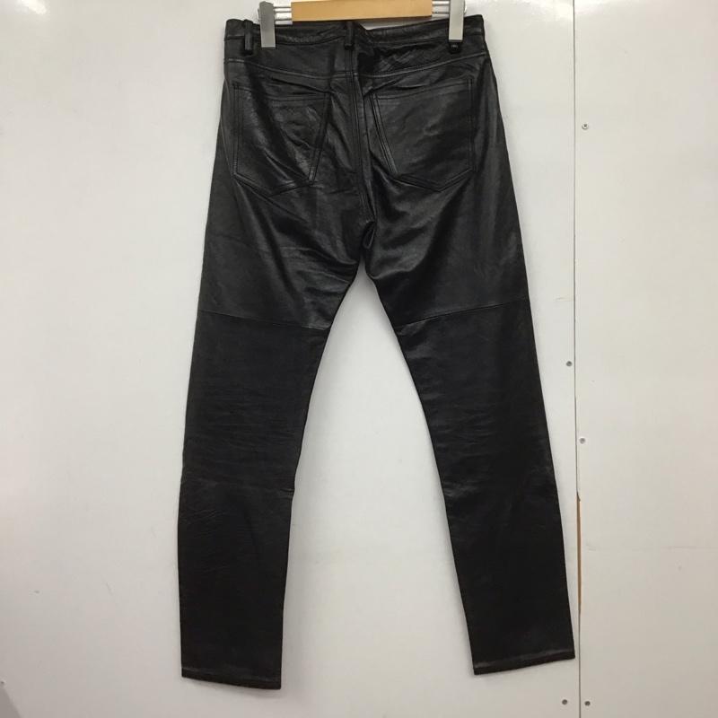 ポールスミス Paul Smith パンツ ワークパンツ、ペインターパンツ レザーパンツ スリムパンツ カウレザー S 無地 黒 / ブラック /  メンズ USED 古着 中古 10148760