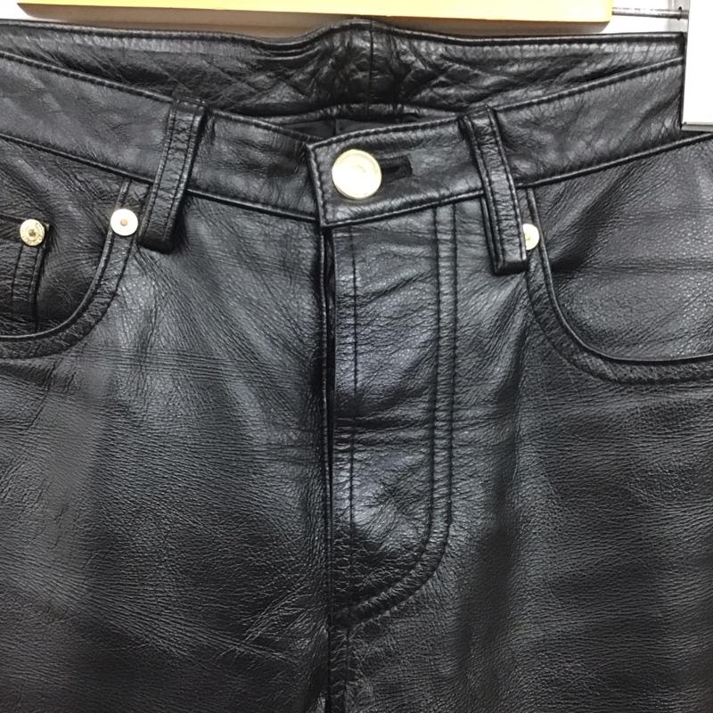 ポールスミス Paul Smith パンツ ワークパンツ、ペインターパンツ レザーパンツ スリムパンツ カウレザー S 無地 黒 / ブラック /  メンズ USED 古着 中古 10148760