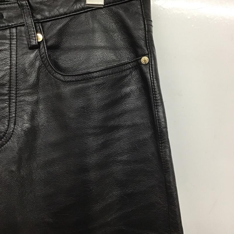 ポールスミス Paul Smith パンツ ワークパンツ、ペインターパンツ レザーパンツ スリムパンツ カウレザー S 無地 黒 / ブラック /  メンズ USED 古着 中古 10148760