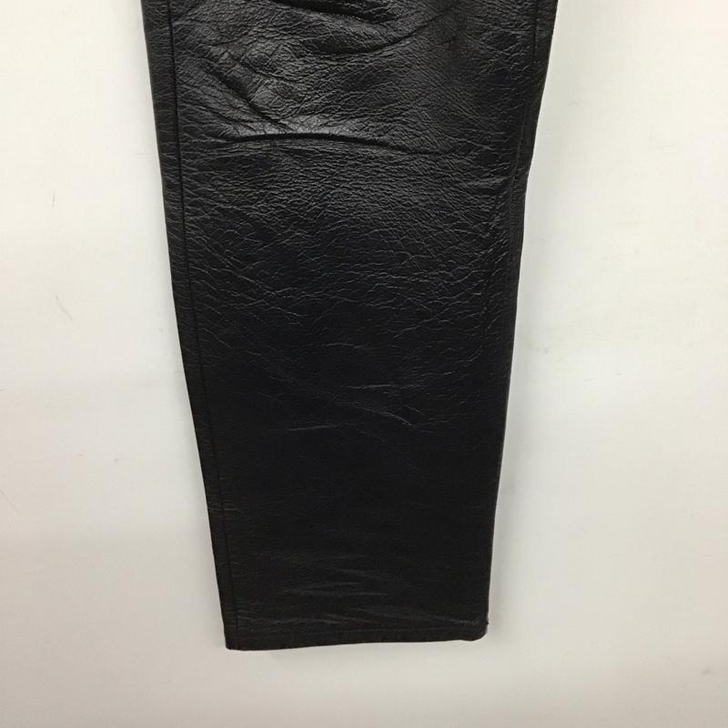 ポールスミス Paul Smith パンツ ワークパンツ、ペインターパンツ レザーパンツ スリムパンツ カウレザー S 無地 黒 / ブラック /  メンズ USED 古着 中古 10148760