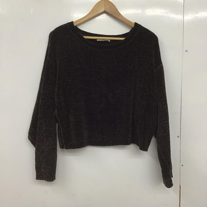 フリークスストア FREAK S STORE ニット、セーター 長袖 FREE 無地 茶 / ブラウン /  レディース USED 古着 中古 10148763