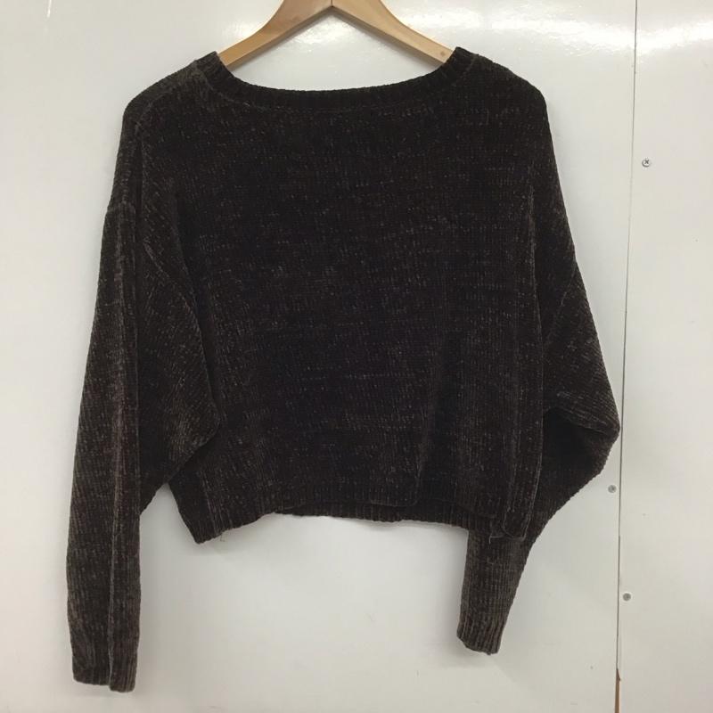 フリークスストア FREAK S STORE ニット、セーター 長袖 FREE 無地 茶 / ブラウン /  レディース USED 古着 中古 10148763