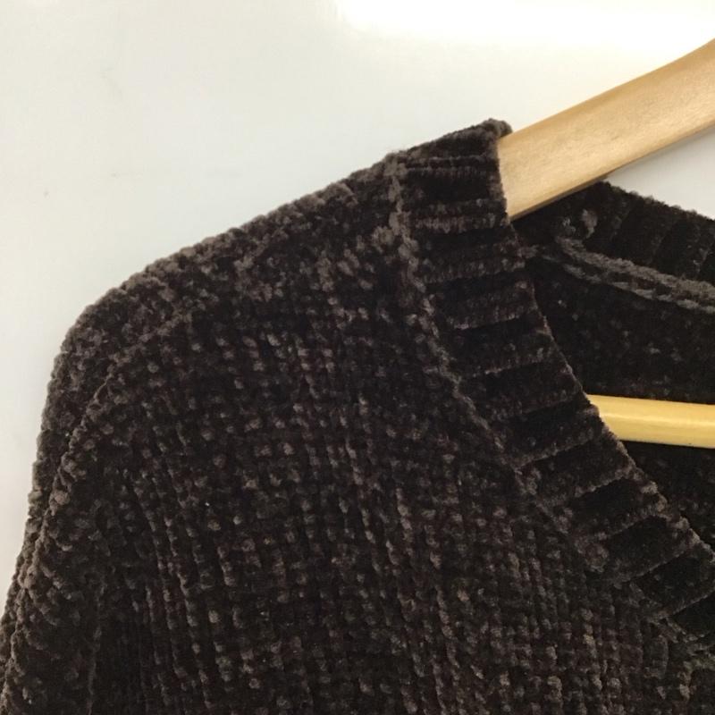 フリークスストア FREAK S STORE ニット、セーター 長袖 FREE 無地 茶 / ブラウン /  レディース USED 古着 中古 10148763