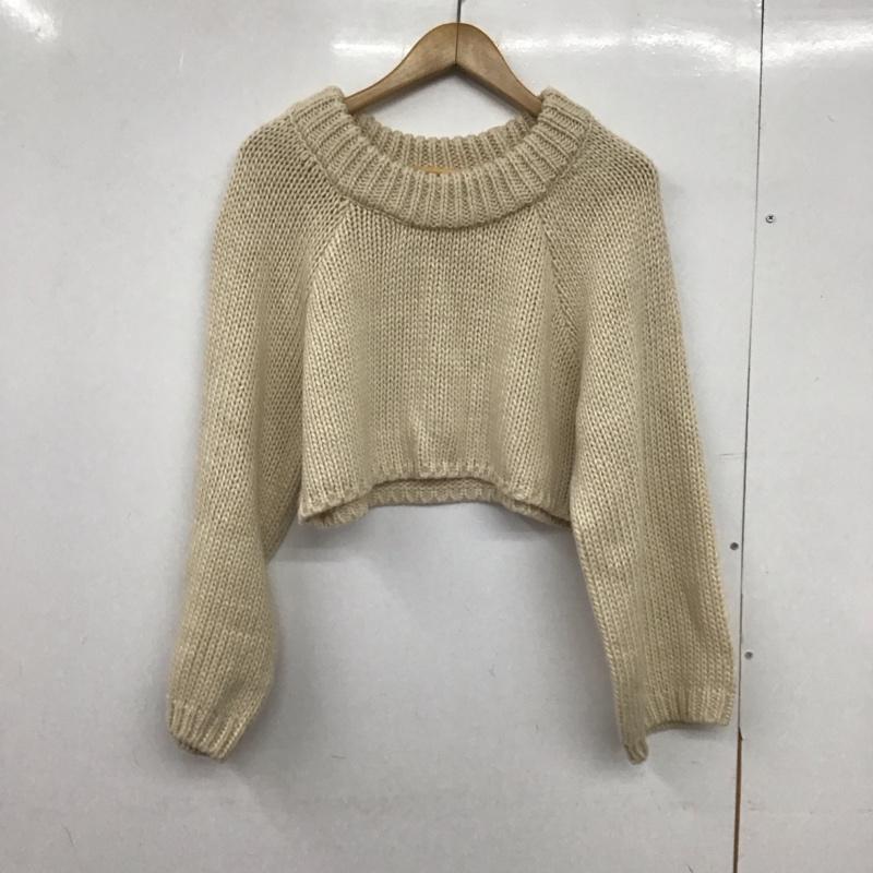 フーズフーチコ who s who Chico ニット、セーター 長袖 FREE 無地 ベージュ / ベージュ /  レディース USED 古着 中古 10148764