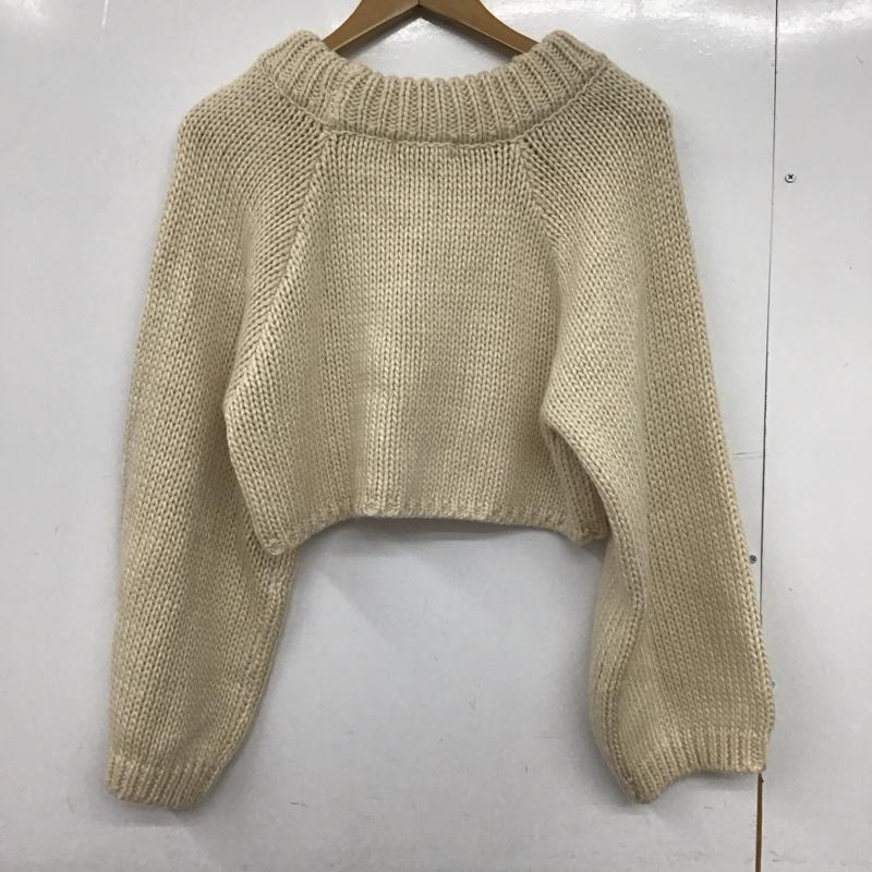 フーズフーチコ who s who Chico ニット、セーター 長袖 FREE 無地 ベージュ / ベージュ /  レディース USED 古着 中古 10148764