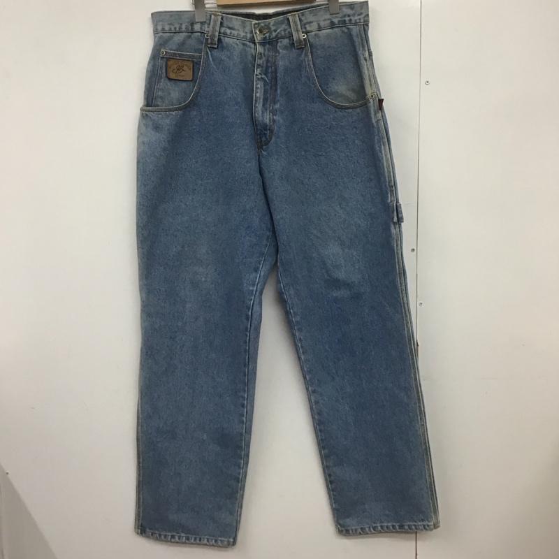 フブ FUBU パンツ デニム、ジーンズ デニムパンツ ワイドパンツ カジュアルパンツ 34インチ ロゴ、文字 インディゴ / インディゴ /  メンズ USED 古着 中古 10148765