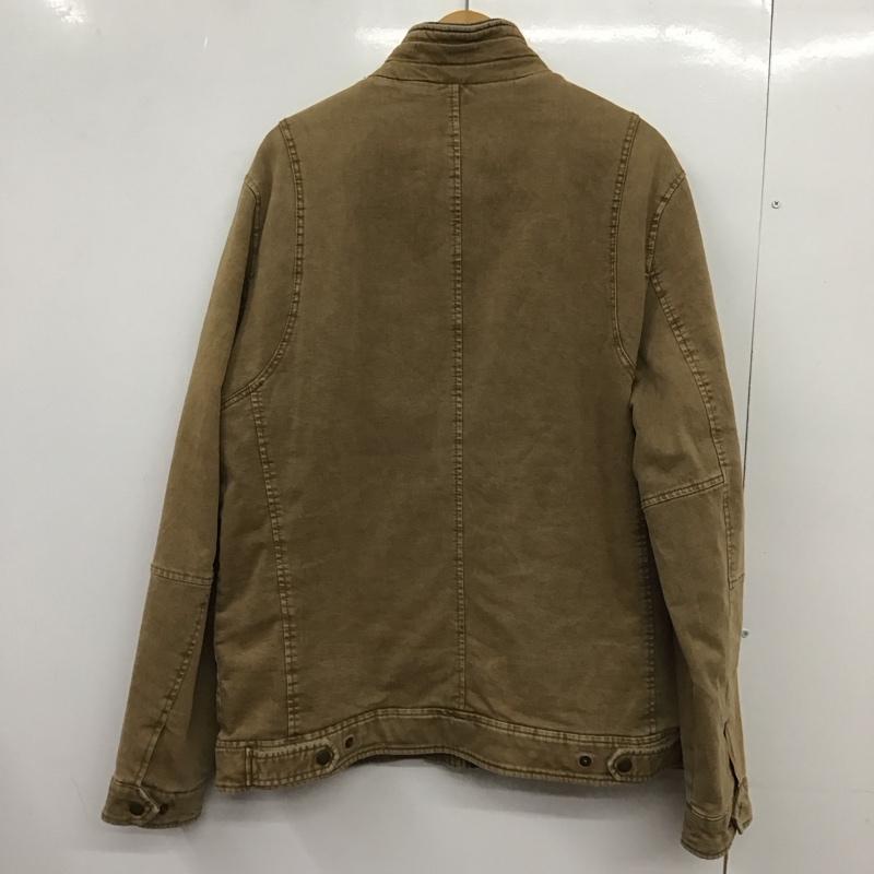 リーバイス Levi s ジャケット、上着 ジャンパー、ブルゾン ジップアップジャケット アウター スタンドカラージャケット L ロゴ、文字 茶 / ブラウン /  メンズ USED 古着 中古 10148782