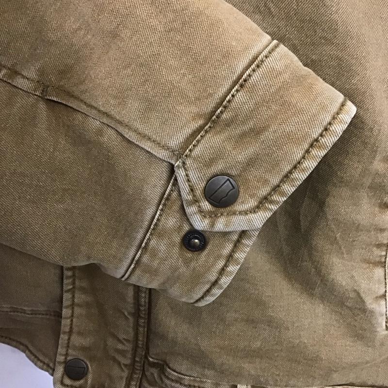 リーバイス Levi s ジャケット、上着 ジャンパー、ブルゾン ジップアップジャケット アウター スタンドカラージャケット L ロゴ、文字 茶 / ブラウン /  メンズ USED 古着 中古 10148782