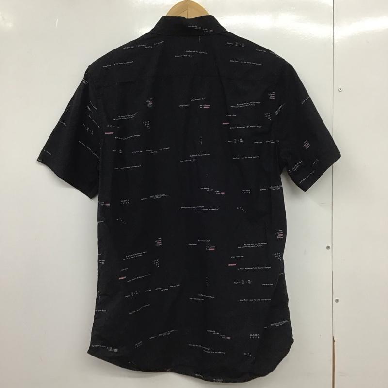 デシグアル Desigual シャツ、ブラウス 半袖 半袖シャツ プリントシャツ カジュアルシャツ S ロゴ、文字 黒 / ブラック /  メンズ USED 古着 中古 10148793