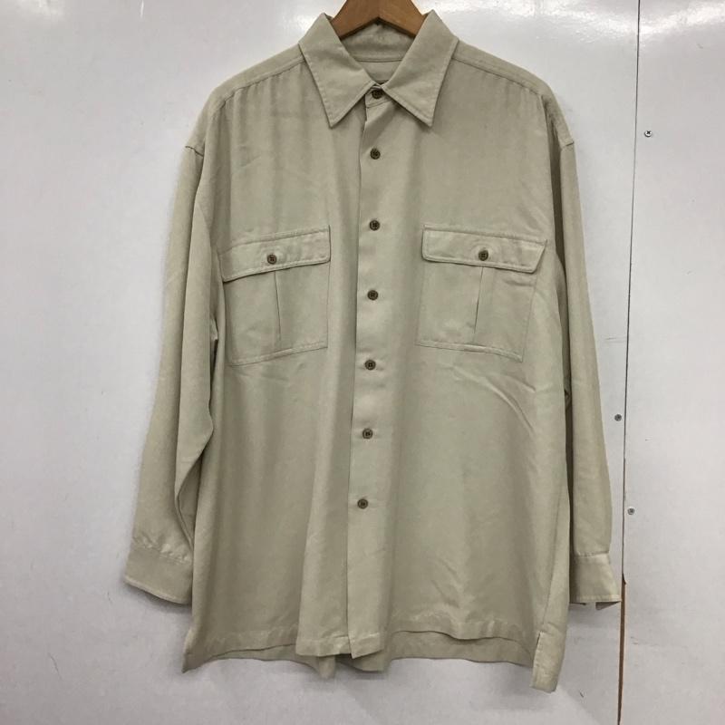 古着 USED シャツ、ブラウス 長袖 長袖シャツ 無地シャツ カラーシャツ 古着 XL 無地 ベージュ / ベージュ /  メンズ USED 古着 中古 10148804