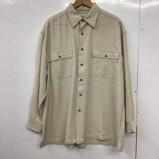 古着 USED シャツ、ブラウス 長袖 長袖シャツ 無地シャツ カラーシャツ 古着 XL 無地 ベージュ / ベージュ /  メンズ USED 古着 中古 10148804