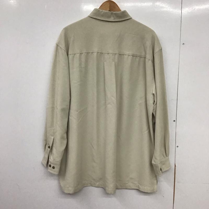 古着 USED シャツ、ブラウス 長袖 長袖シャツ 無地シャツ カラーシャツ 古着 XL 無地 ベージュ / ベージュ /  メンズ USED 古着 中古 10148804