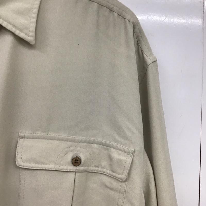 古着 USED シャツ、ブラウス 長袖 長袖シャツ 無地シャツ カラーシャツ 古着 XL 無地 ベージュ / ベージュ /  メンズ USED 古着 中古 10148804