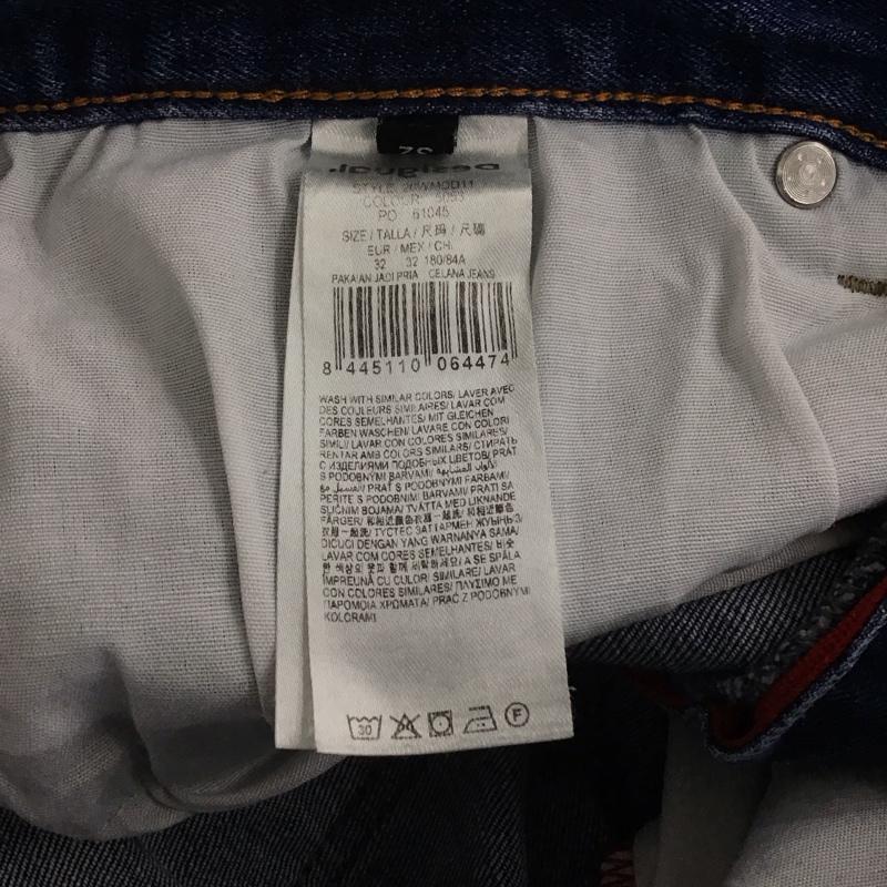 デシグアル Desigual パンツ デニム、ジーンズ デニムパンツ スリムパンツ カジュアルパンツ ストレッチパンツ 32インチ プリント インディゴ / インディゴ /  メンズ USED 古着 中古 10148808