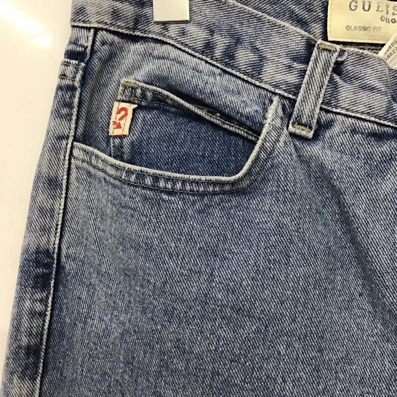 ゲス Guess パンツ デニム、ジーンズ デニムパンツ スリムパンツ カジュアルパンツ 31インチ ロゴ、文字 インディゴ / インディゴ /  メンズ USED 古着 中古 10148820