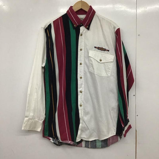 古着 USED シャツ、ブラウス 長袖 長袖シャツ ストライプシャツ カラーシャツ 刺繍シャツ 古着 M ストライプ マルチカラー / マルチカラー /  メンズ USED 古着 中古 10148828