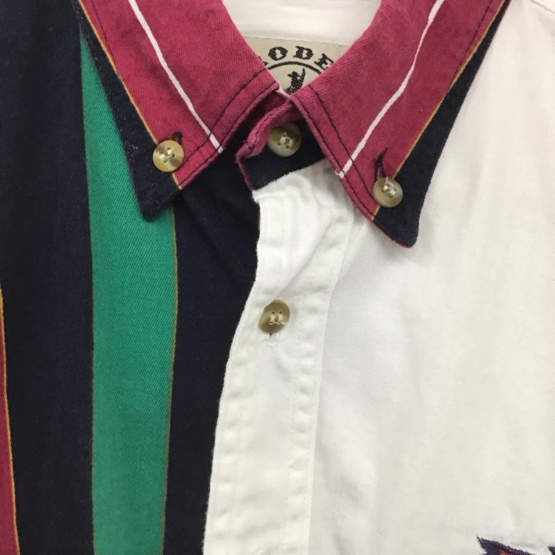 古着 USED シャツ、ブラウス 長袖 長袖シャツ ストライプシャツ カラーシャツ 刺繍シャツ 古着 M ストライプ マルチカラー / マルチカラー /  メンズ USED 古着 中古 10148828