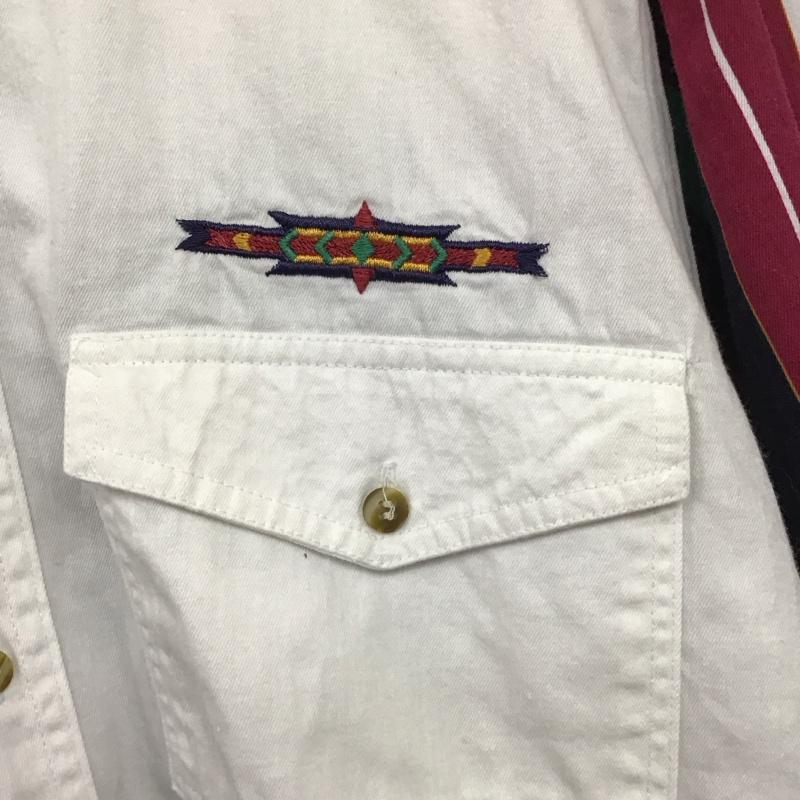 古着 USED シャツ、ブラウス 長袖 長袖シャツ ストライプシャツ カラーシャツ 刺繍シャツ 古着 M ストライプ マルチカラー / マルチカラー /  メンズ USED 古着 中古 10148828