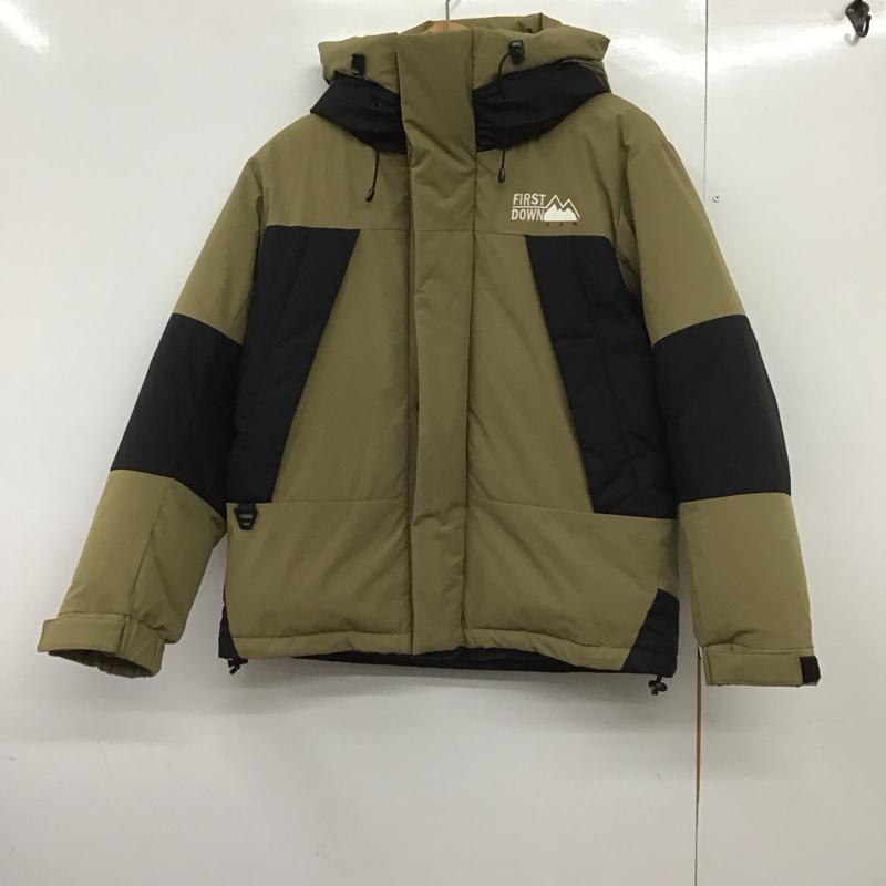 ファーストダウン FIRST DOWN ジャケット、上着 ダウンジャケット 204-3501 ダウンジャケット アウター M ロゴ、文字 黒 / ブラック / X カーキ / カーキ /  メンズ USED 古着 中古 10148831