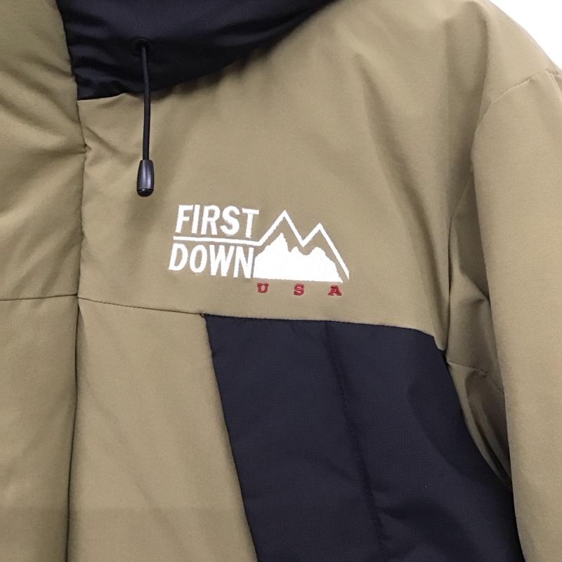 ファーストダウン FIRST DOWN ジャケット、上着 ダウンジャケット 204-3501 ダウンジャケット アウター M ロゴ、文字 黒 / ブラック / X カーキ / カーキ /  メンズ USED 古着 中古 10148831