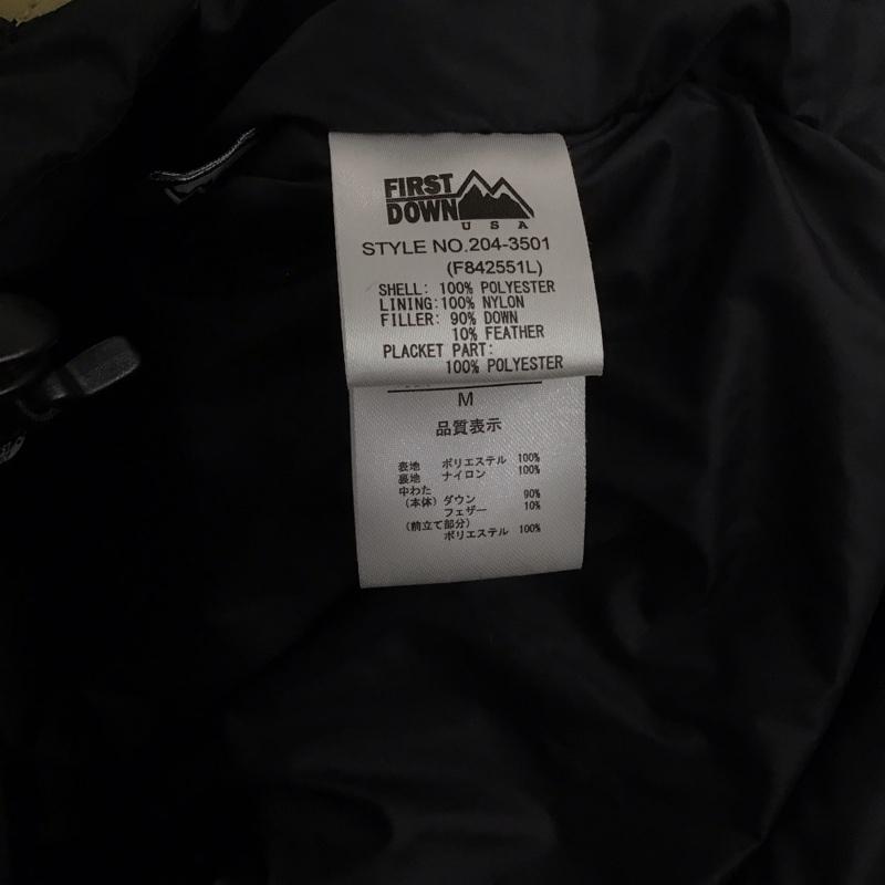 ファーストダウン FIRST DOWN ジャケット、上着 ダウンジャケット 204-3501 ダウンジャケット アウター M ロゴ、文字 黒 / ブラック / X カーキ / カーキ /  メンズ USED 古着 中古 10148831