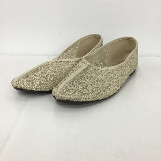 スタディオクリップ studio CLIP パンプス パンプス Little things フラットパンプス レース M レース柄 アイボリー / アイボリー /  レディース USED 古着 中古 10148836