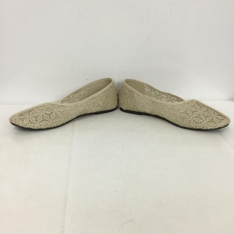 スタディオクリップ studio CLIP パンプス パンプス Little things フラットパンプス レース M レース柄 アイボリー / アイボリー /  レディース USED 古着 中古 10148836