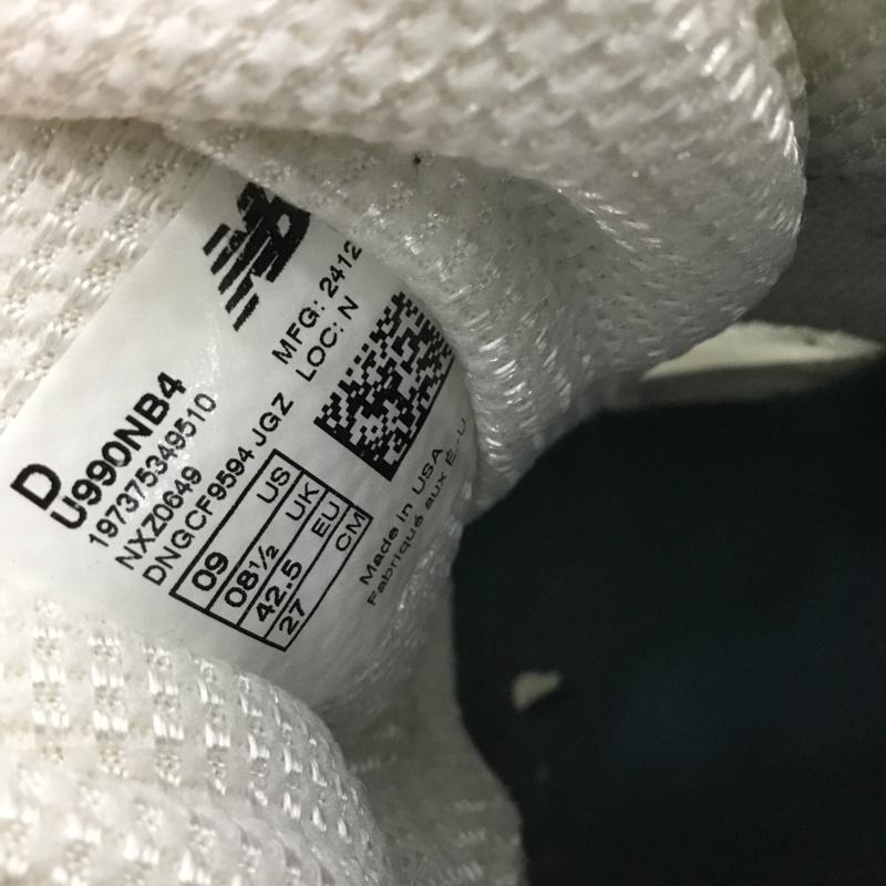 ニューバランス New Balance スニーカー スニーカー U990NB4 USA製 27cm 27.0cm ロゴ、文字 白 / ホワイト / X 黒 / ブラック / X 薄緑 / ライトグリーン /  メンズ USED 古着 中古 10148837