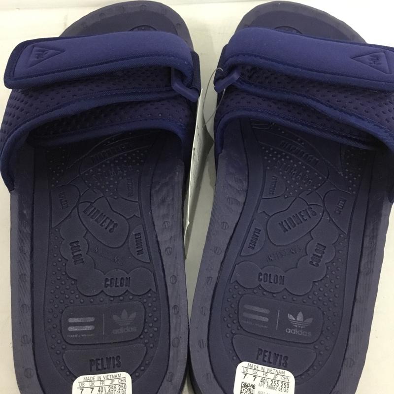 アディダス adidas サンダル サンダル FY6142 CHANCLETAS HU 25.5cm 箱有 25.5cm ロゴ、文字 紺 / ネイビー /  メンズ USED 古着 中古 10148852