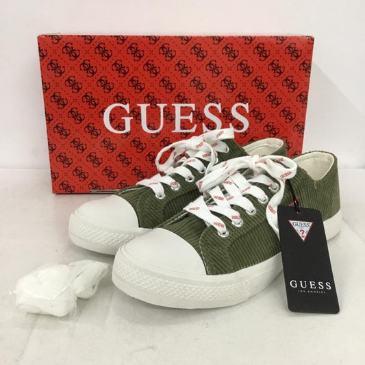 ゲス Guess スニーカー スニーカー SJ3K5A91K コーデュロイ 箱有 23cm 23.0cm ロゴ、文字 カーキ / カーキ /  レディース USED 古着 中古 10148856