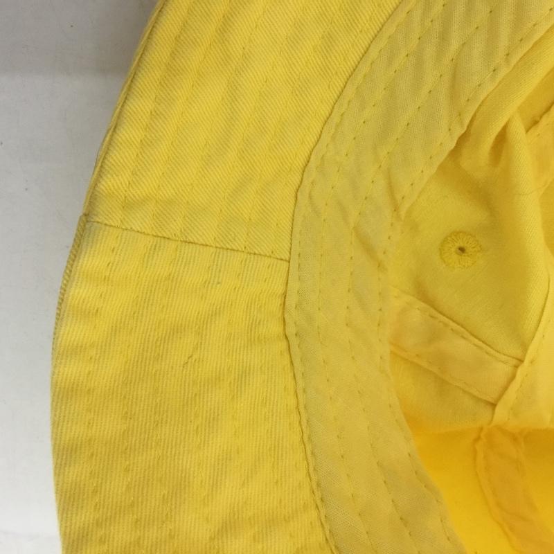 ステューシー STUSSY 帽子 ハット バケットハット バケハ コットン ロゴ、文字 黄 / イエロー /  メンズ USED 古着 中古 10148875