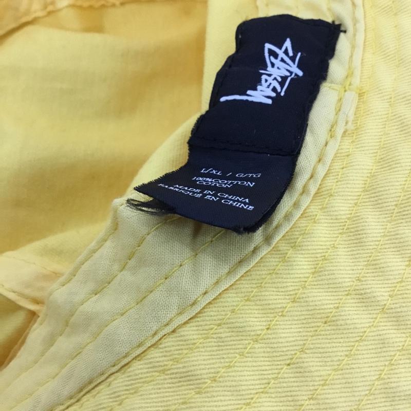 ステューシー STUSSY 帽子 ハット バケットハット バケハ コットン ロゴ、文字 黄 / イエロー /  メンズ USED 古着 中古 10148875