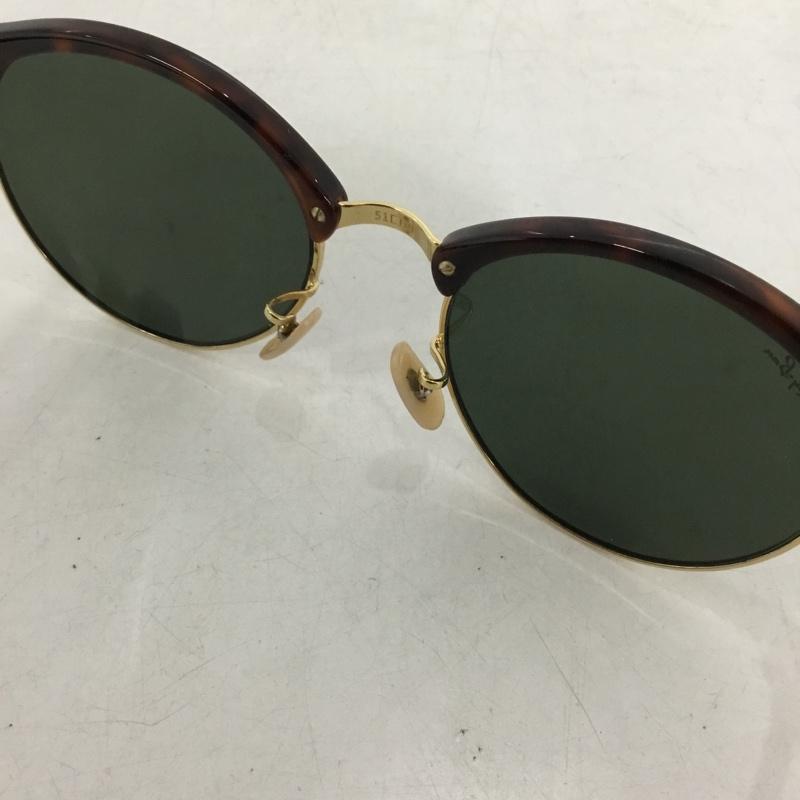 レイバン Ray-Ban めがね・サングラス サングラス RB4246 990 CLUBROUND CLASSIC ロゴ、文字 茶 / ブラウン /  メンズ USED 古着 中古 10148883