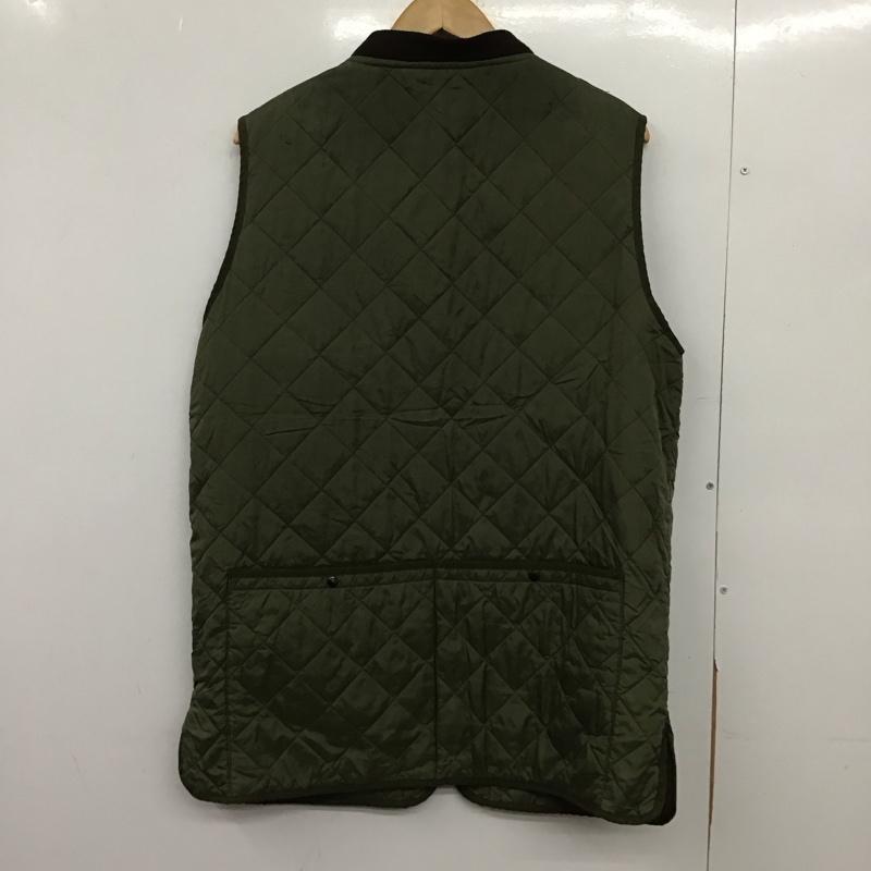 バーブァー Barbour ベスト ベスト ジップアップベスト ノースリーブカットソー アウター L 無地 カーキ / カーキ /  メンズ USED 古着 中古 10148891