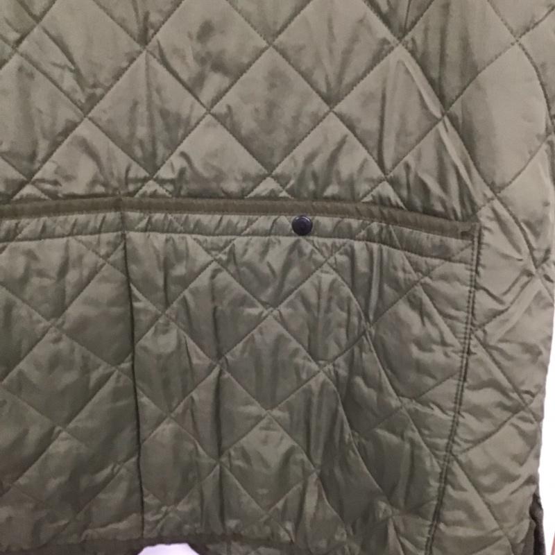 バーブァー Barbour ベスト ベスト ジップアップベスト ノースリーブカットソー アウター L 無地 カーキ / カーキ /  メンズ USED 古着 中古 10148891