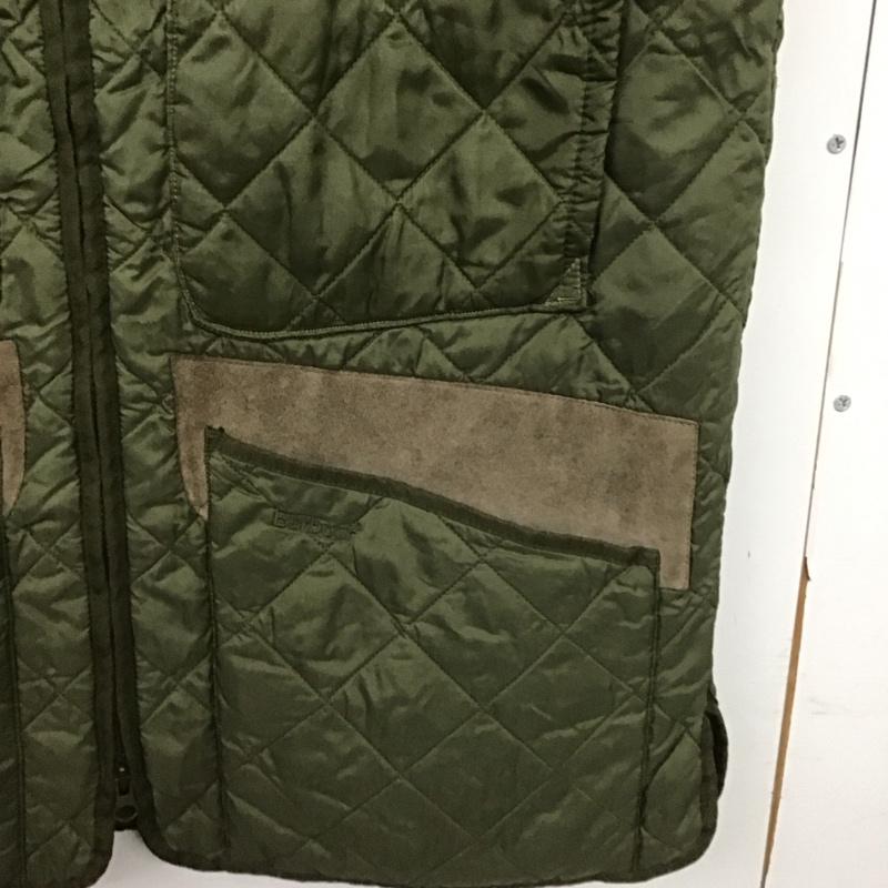 バーブァー Barbour ベスト ベスト ジップアップベスト ノースリーブカットソー アウター L 無地 カーキ / カーキ /  メンズ USED 古着 中古 10148891