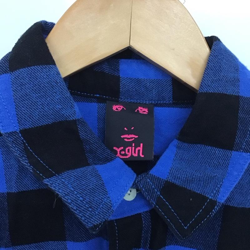エックスガール X-girl ワンピース ひざ丈スカート 2 チェック マルチカラー / マルチカラー /  レディース USED 古着 中古 10148896