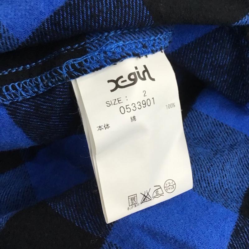 エックスガール X-girl ワンピース ひざ丈スカート 2 チェック マルチカラー / マルチカラー /  レディース USED 古着 中古 10148896