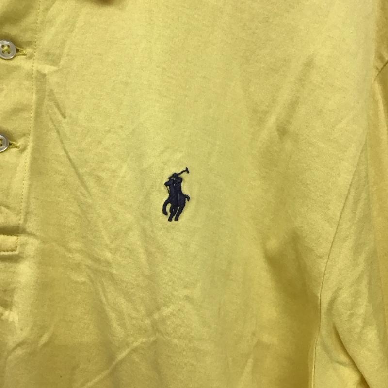 ポロバイラルフローレン Polo by RALPH LAUREN ポロシャツ 半袖 半袖ポロシャツ カラーシャツ 半袖カットソー XL ロゴ、文字 黄 / イエロー /  メンズ USED 古着 中古 10148905